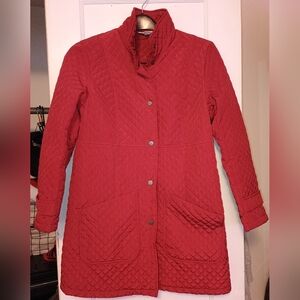 Norm Thompson Red Quilted Jacket